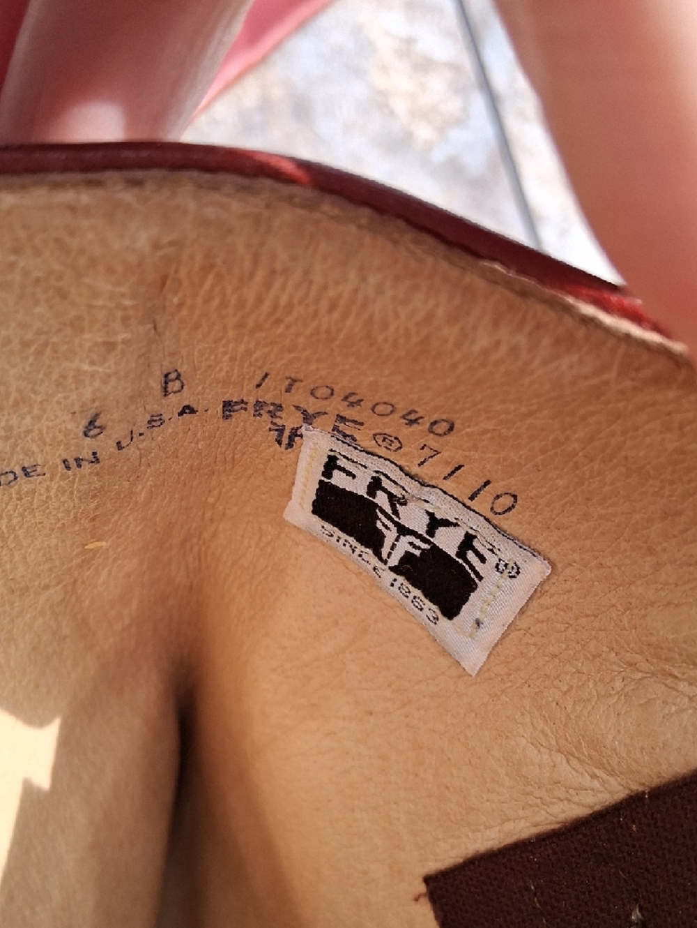 Vintage Frye Leather Heeled Boots - Picture 6 of 8
